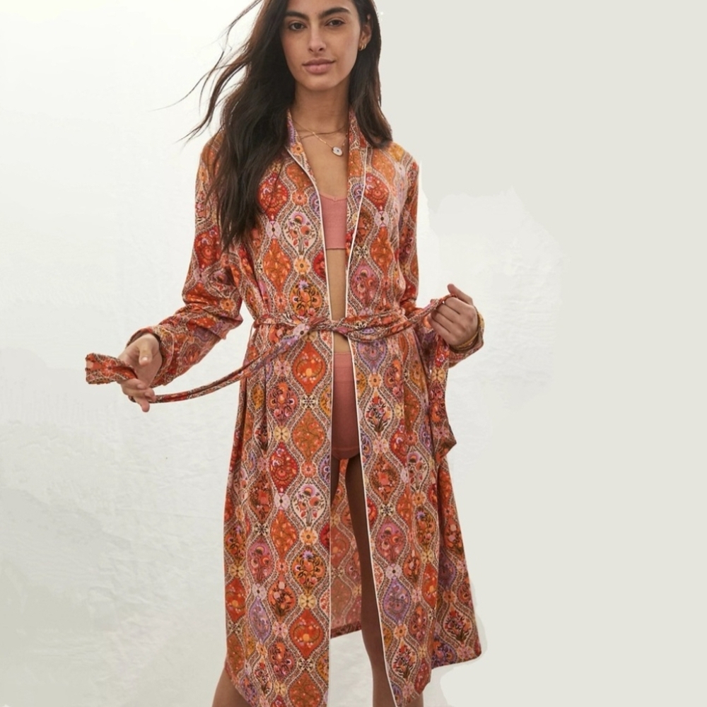 Farm Rio Gloria Paisley Kimono Robe